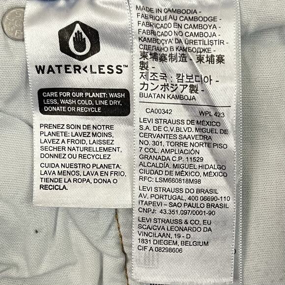 LEVIS 501 Shorts Womens Size 27 Blue Button Fly High Rise Distressed Denim - Picture 10 of 13